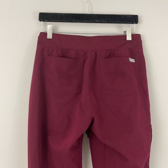 Figs Zamora Jogger Scrub Pants in Burgundy Size Small Tall - Picture 6 of 6